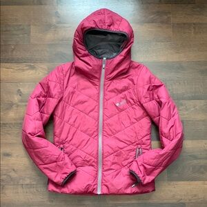 Bench Pink Quilted Puffer Jacket with Hood